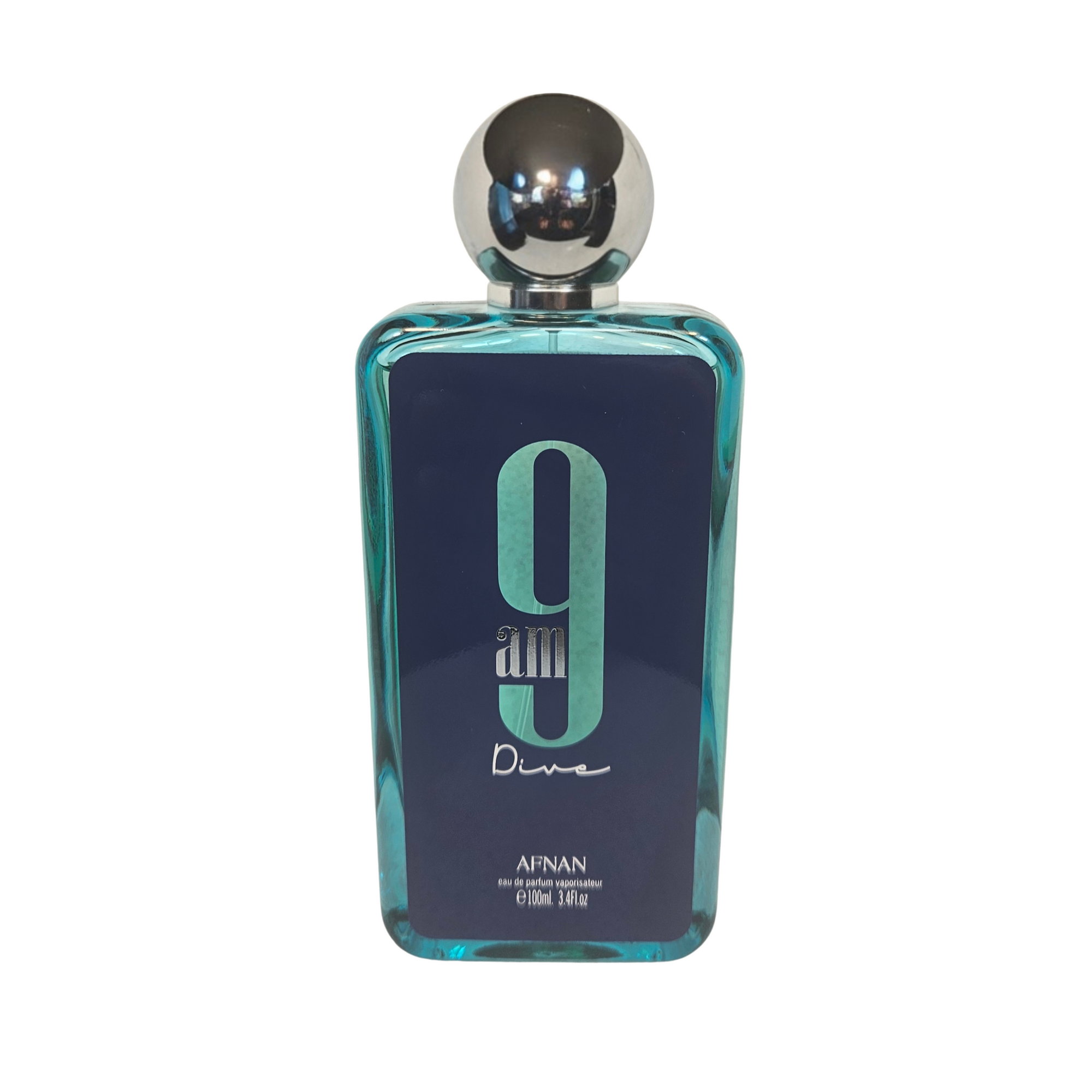 9 AM Dive Eau de Parfum by Afnan 100 ml front of perfume bottle