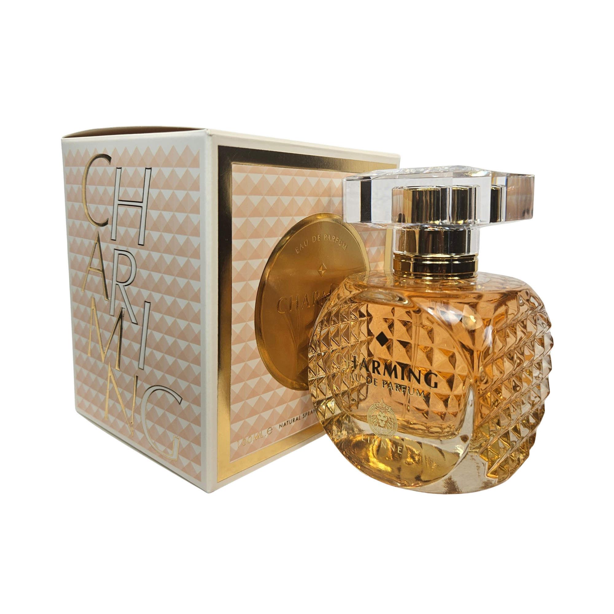 Charming Eau de Parfum by Lionne 100 ml front of perfume box and bottle