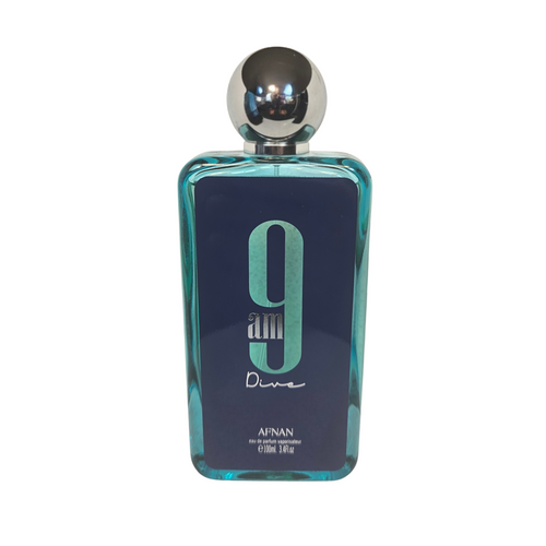 9 AM Dive Eau de Parfum by Afnan 100 ml front of perfume bottle