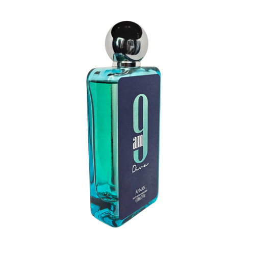 9 AM Dive Eau de Parfum by Afnan 100 ml side of perfume bottle