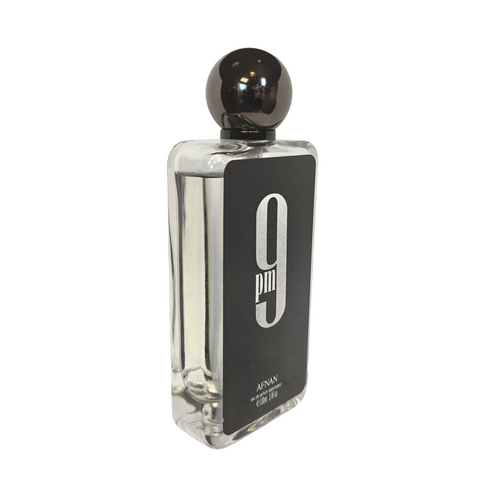9 PM Eau de Parfum by Afnan 100 ml side of perfume bottle