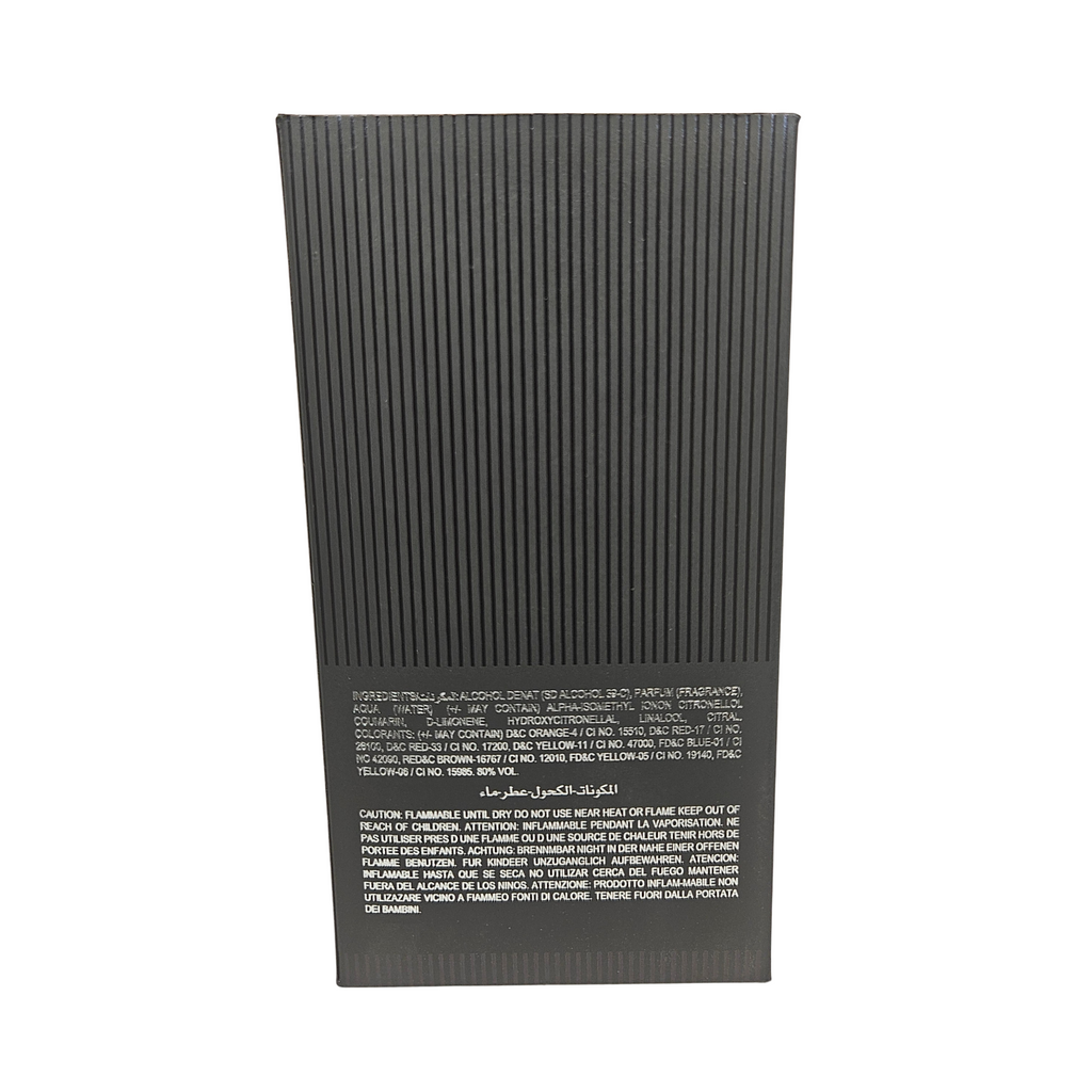 9 PM by Afnan back of perfume box 100 ml