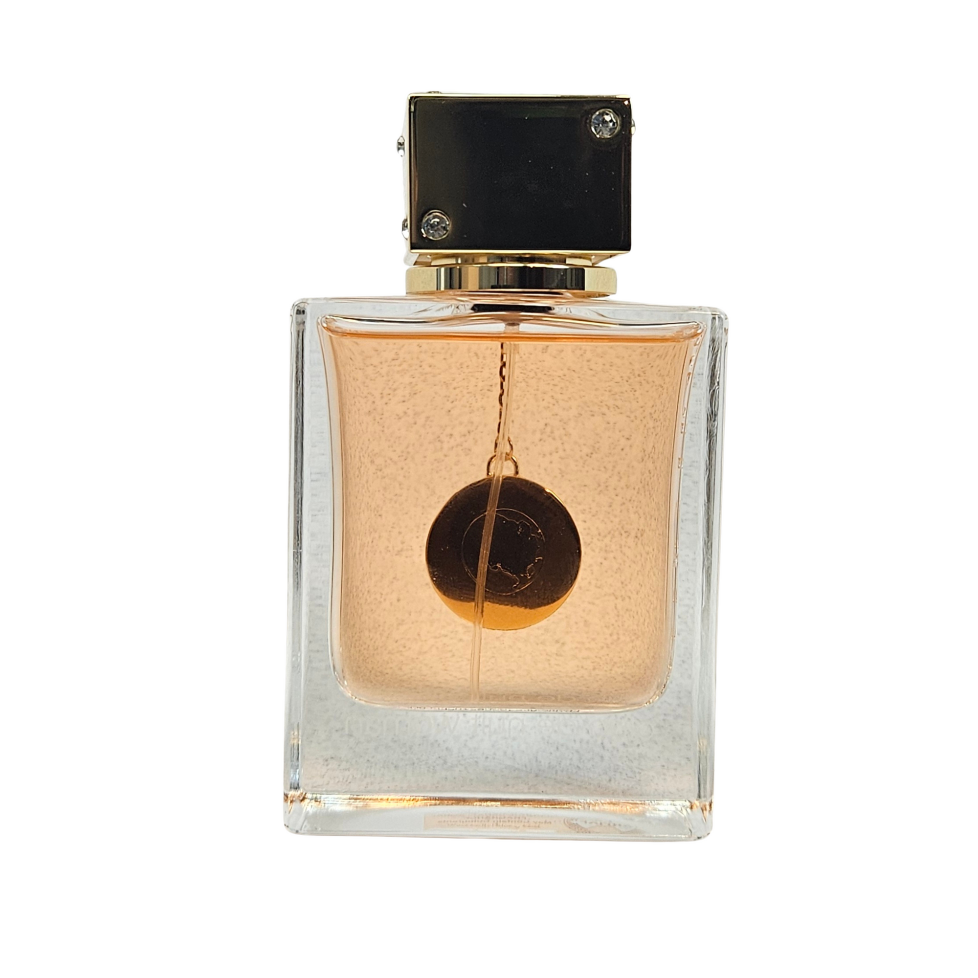 Club de Nuit Woman by Armaf 105 ml back of perfume bottle on white background