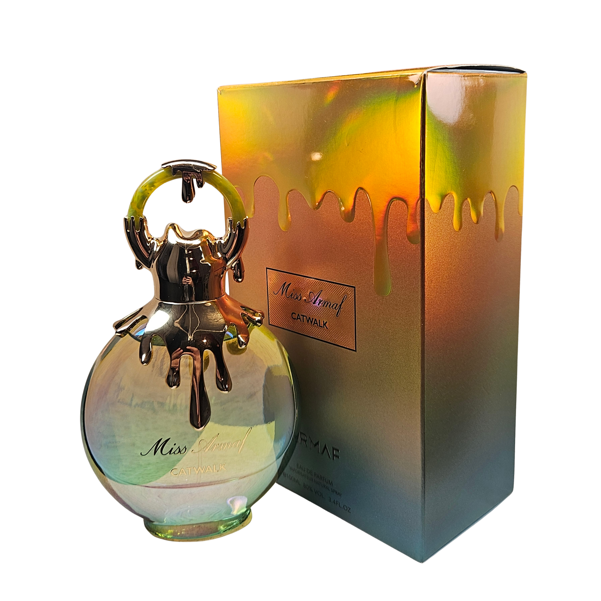 Miss Armaf Catwalk eau de parfum 100 ml perfume bottle with box on white background 