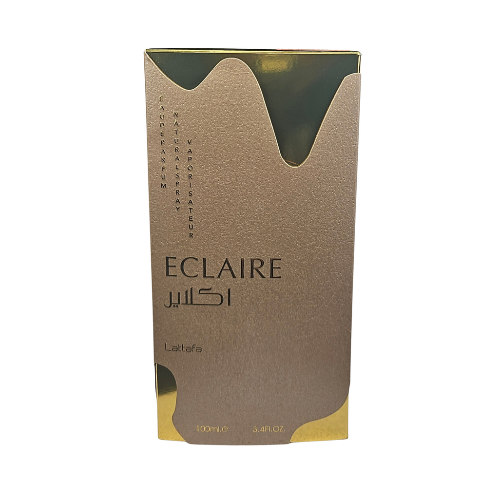 Lattafa Eclaire eau de parfum 100 ml perfume box on white background 