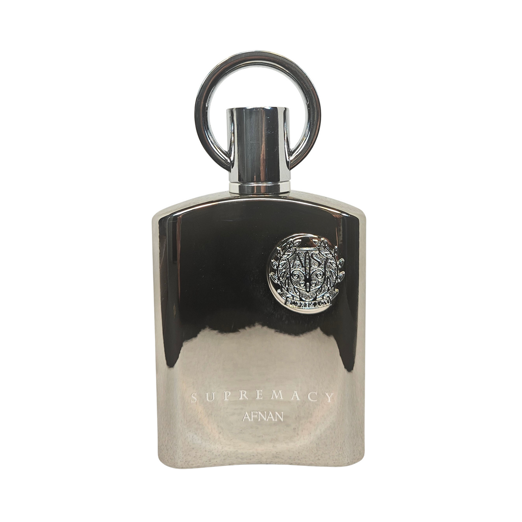 Supremacy by Afnan 100 ml front of perfume bottle on white background