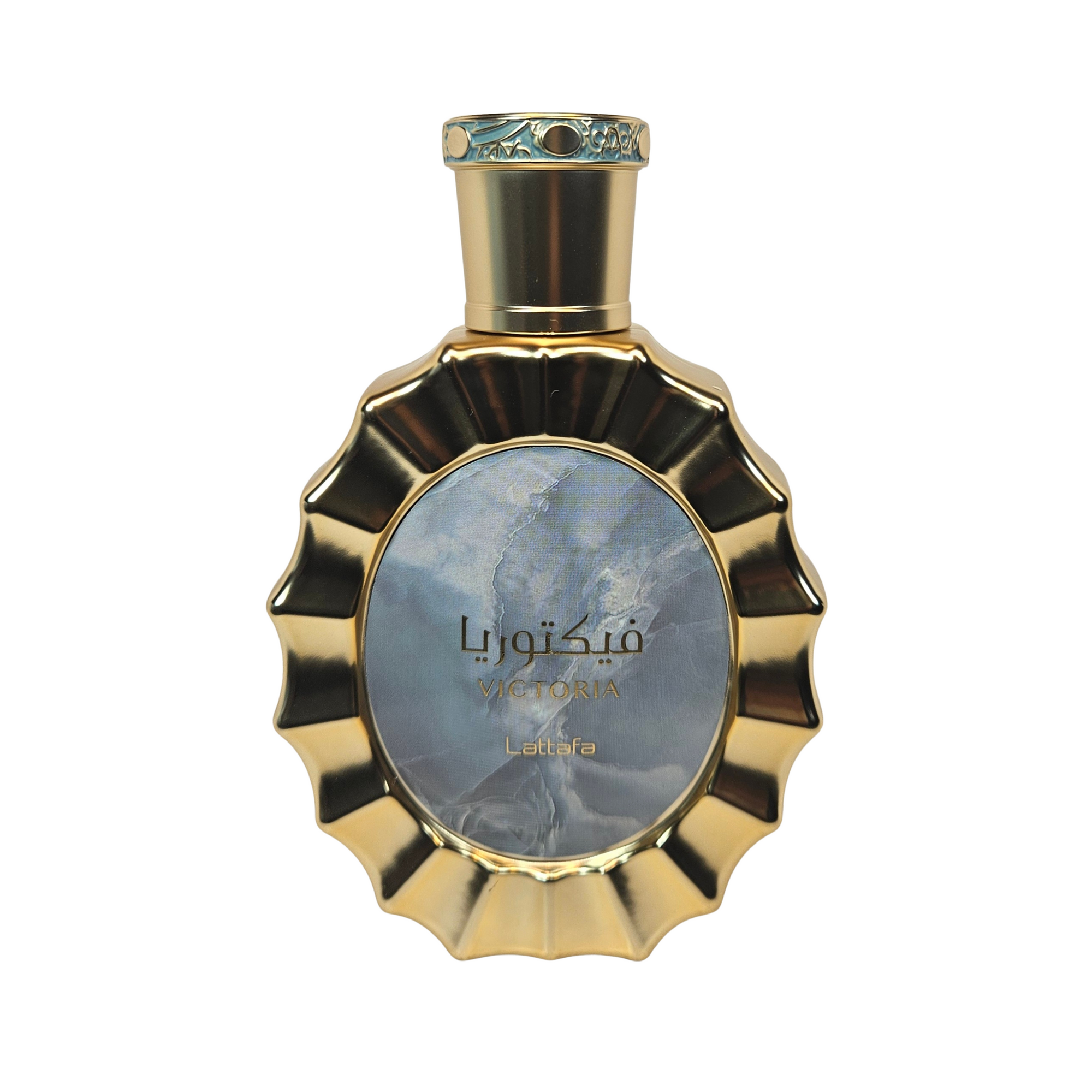 Lattafa Victoria 100 ml Eau de Parfum front of perfume bottle white background