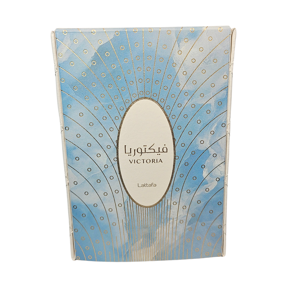 Lattafa Victoria 100 ml Eau de Parfum front of perfume box